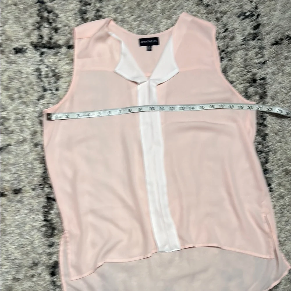 TOP of My Michelle Pink Sleeveless Asymmetrical Blouse with Peter Pan Collar